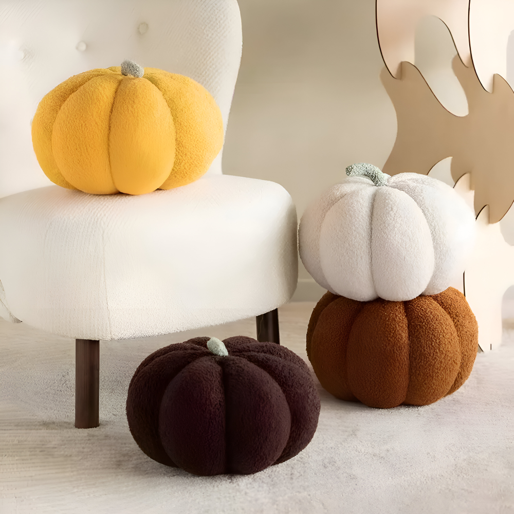 CuddleGourd | Textured Pumpkin Plush Pillow