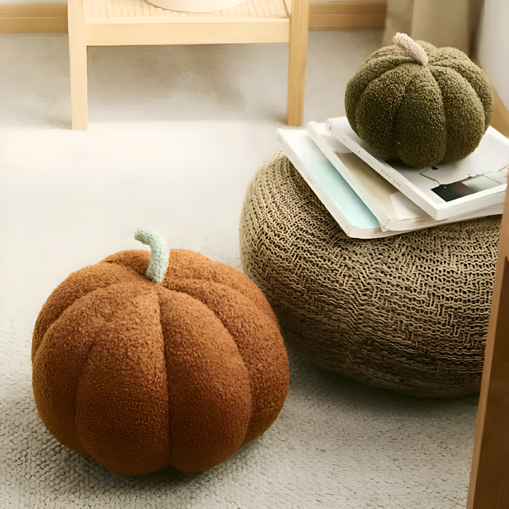 CuddleGourd | Textured Pumpkin Plush Pillow