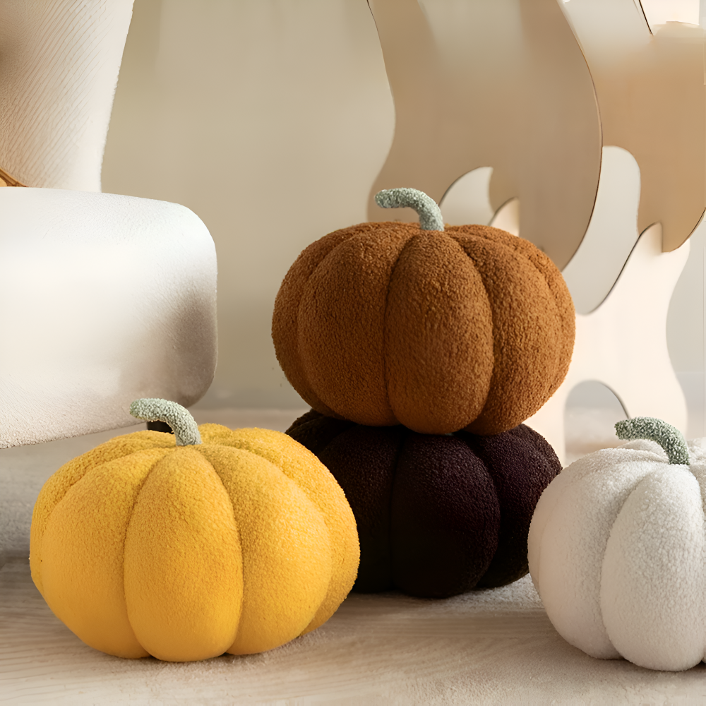 CuddleGourd | Textured Pumpkin Plush Pillow