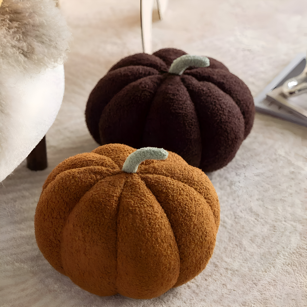 CuddleGourd | Textured Pumpkin Plush Pillow