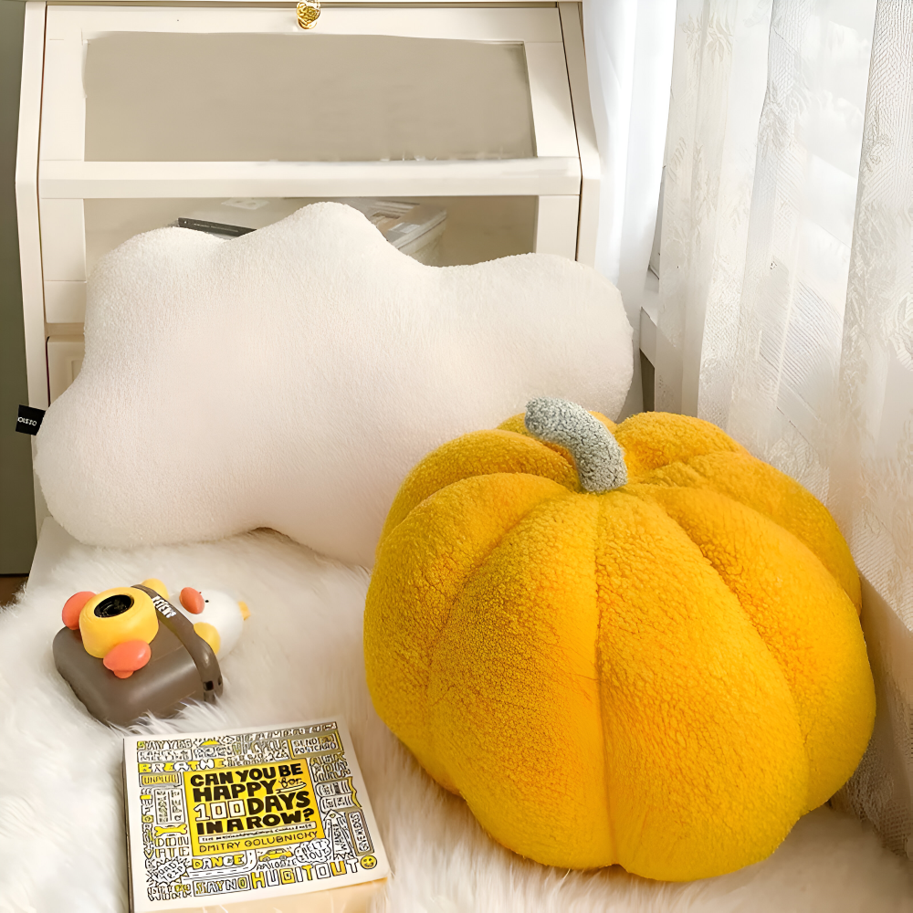 CuddleGourd | Textured Pumpkin Plush Pillow