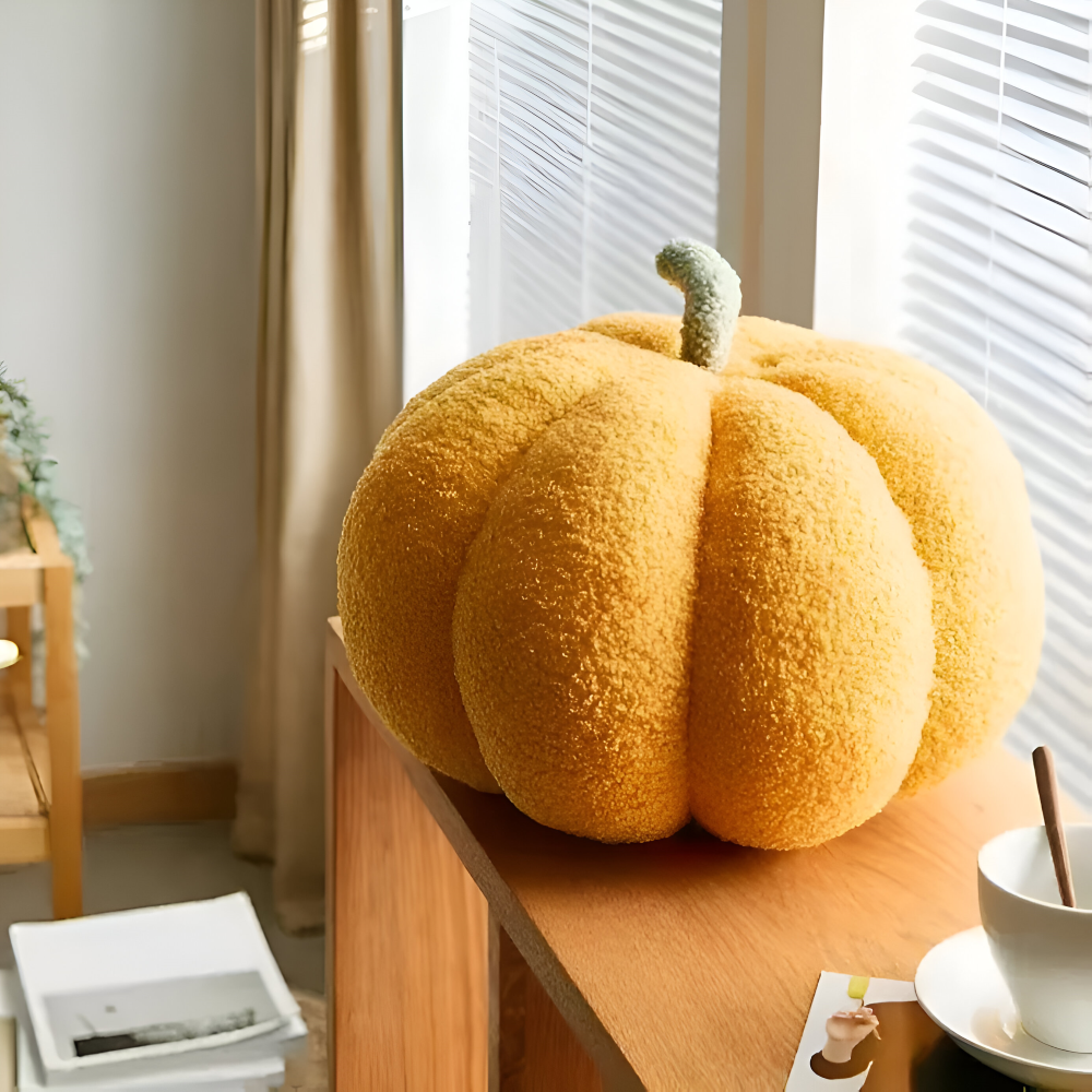 CuddleGourd | Textured Pumpkin Plush Pillow