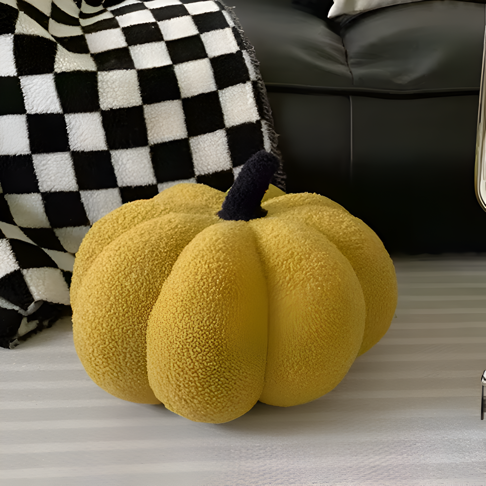 CuddleGourd | Textured Pumpkin Plush Pillow
