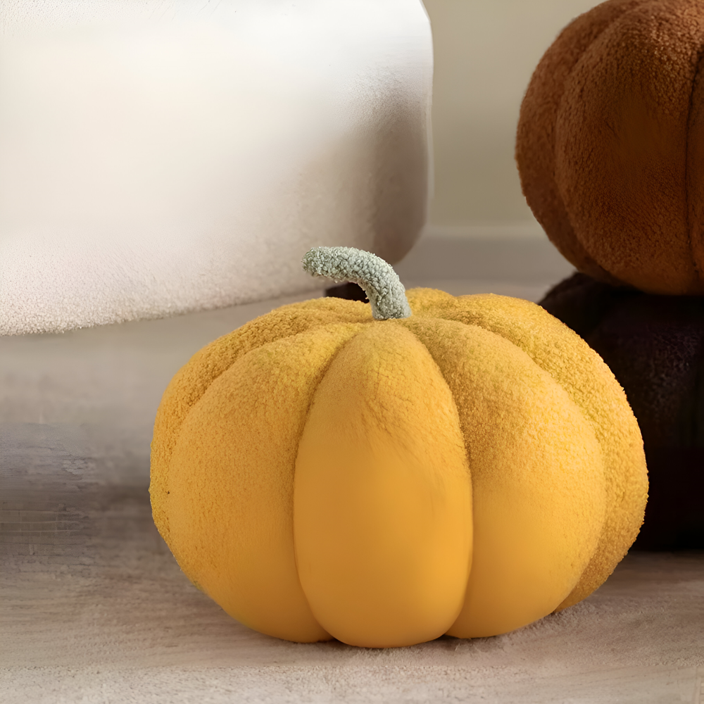 CuddleGourd | Textured Pumpkin Plush Pillow