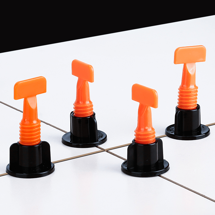 TileGrip | 50-Set Herbruikbaar Tegel Waterpas Systeem (PP & 430 Roestvrij Staal) - DIY Tegel Spacer Kit