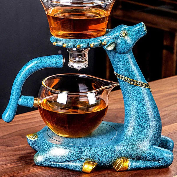 InfuZen | Artistiek glazen theeservies met thee-ei - voor kruidenthee en losse thee