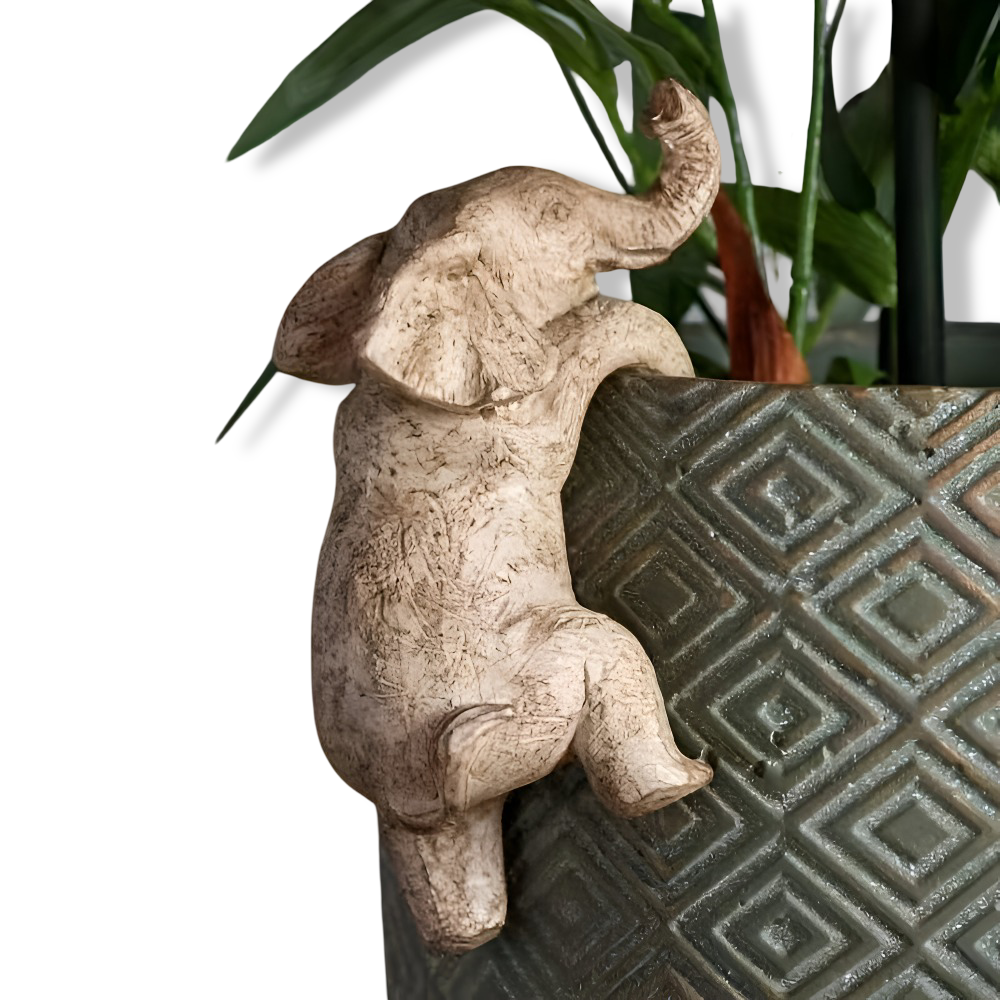 TuskyHanger | Harsen olifant plantenhanger – Hangende potdecoratie voor tuin, huis