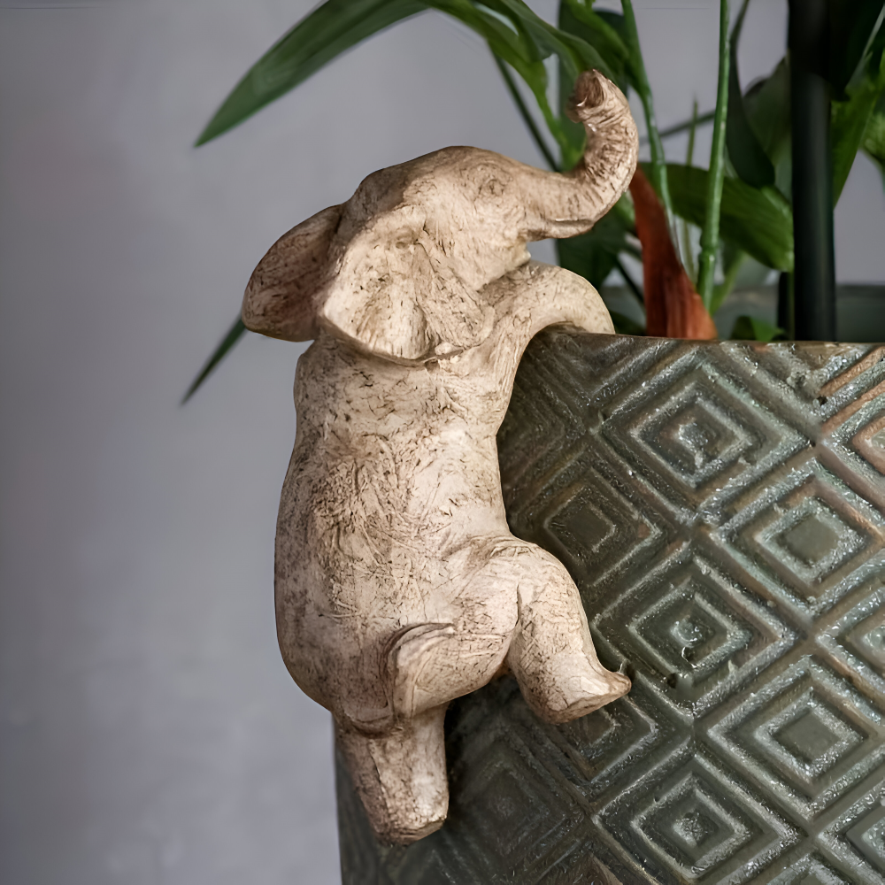 TuskyHanger | Harsen olifant plantenhanger – Hangende potdecoratie voor tuin, huis
