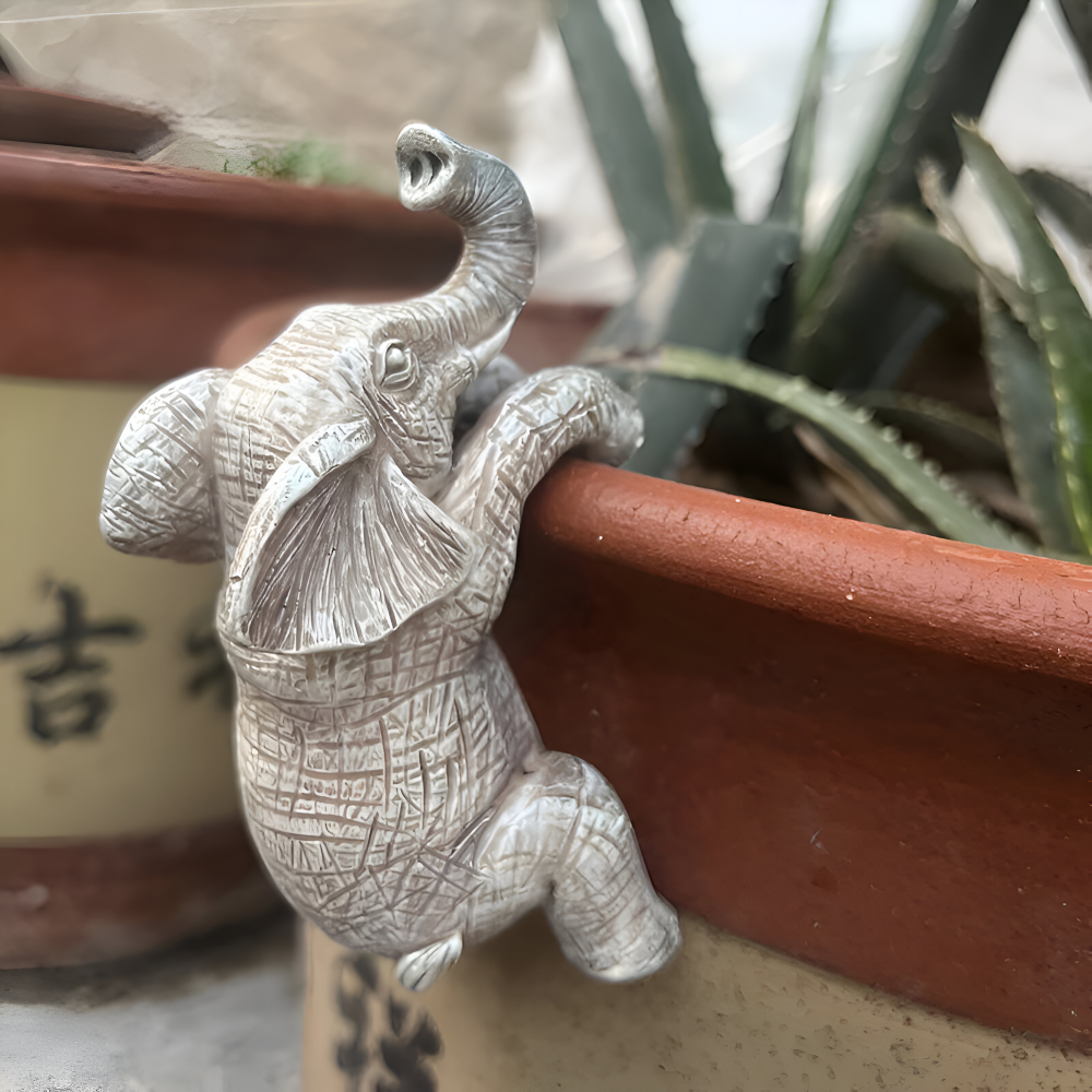 TuskyHanger | Harsen olifant plantenhanger – Hangende potdecoratie voor tuin, huis