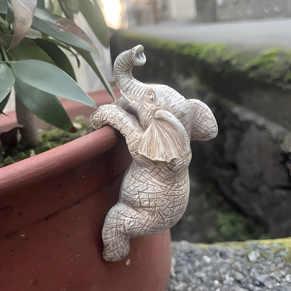 TuskyHanger | Harsen olifant plantenhanger – Hangende potdecoratie voor tuin, huis