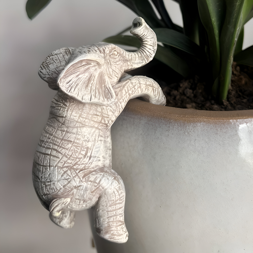 TuskyHanger | Harsen olifant plantenhanger – Hangende potdecoratie voor tuin, huis