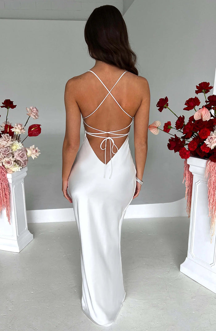 Nyxie| Satijnen bodycon-maxi-jurk voor dames – Elegante feestjurk van stretchstof