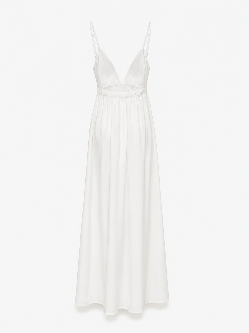 Verina | Zomerse maxi-jurk voor dames – Witte, soepel vallende, elegante jurk met open rug