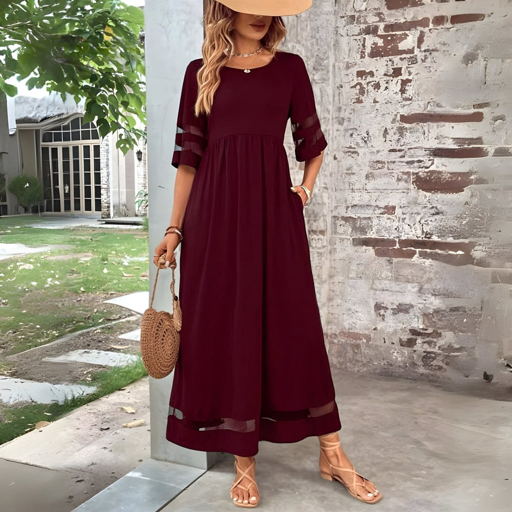 Tarelle | Midi-gebreide jurk voor dames – Elegante, nauwsluitende jurk met slanke pasvorm