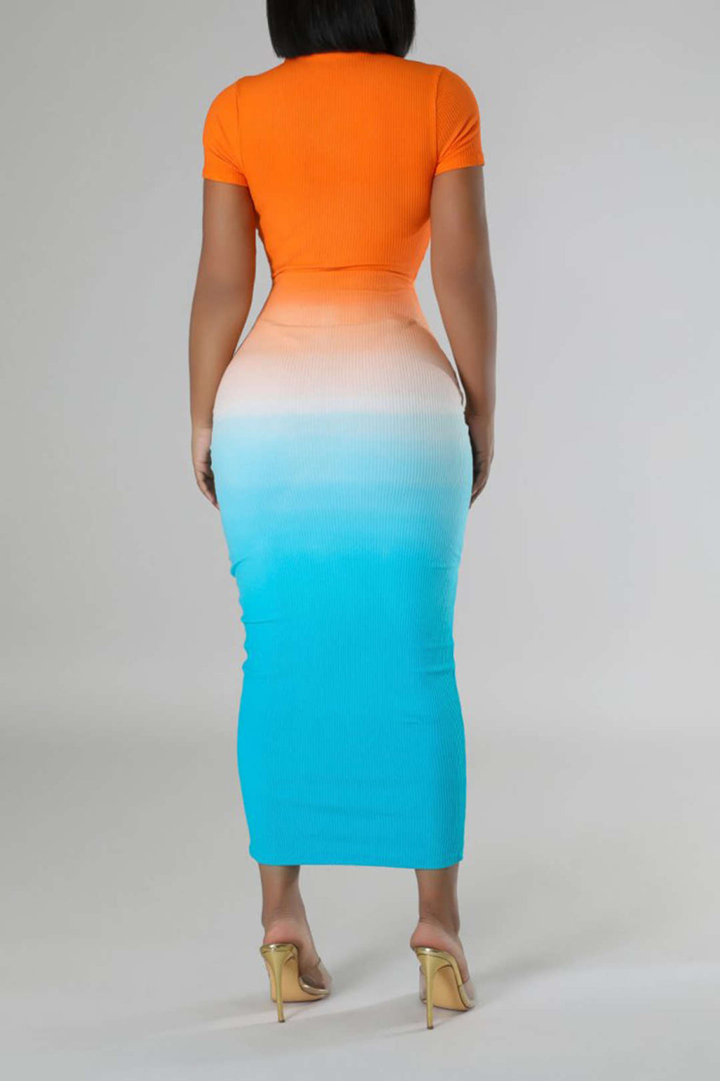 Vireya | Zomerse midi-jurk met korte mouwen voor dames – Comfortabele jurk van polyester