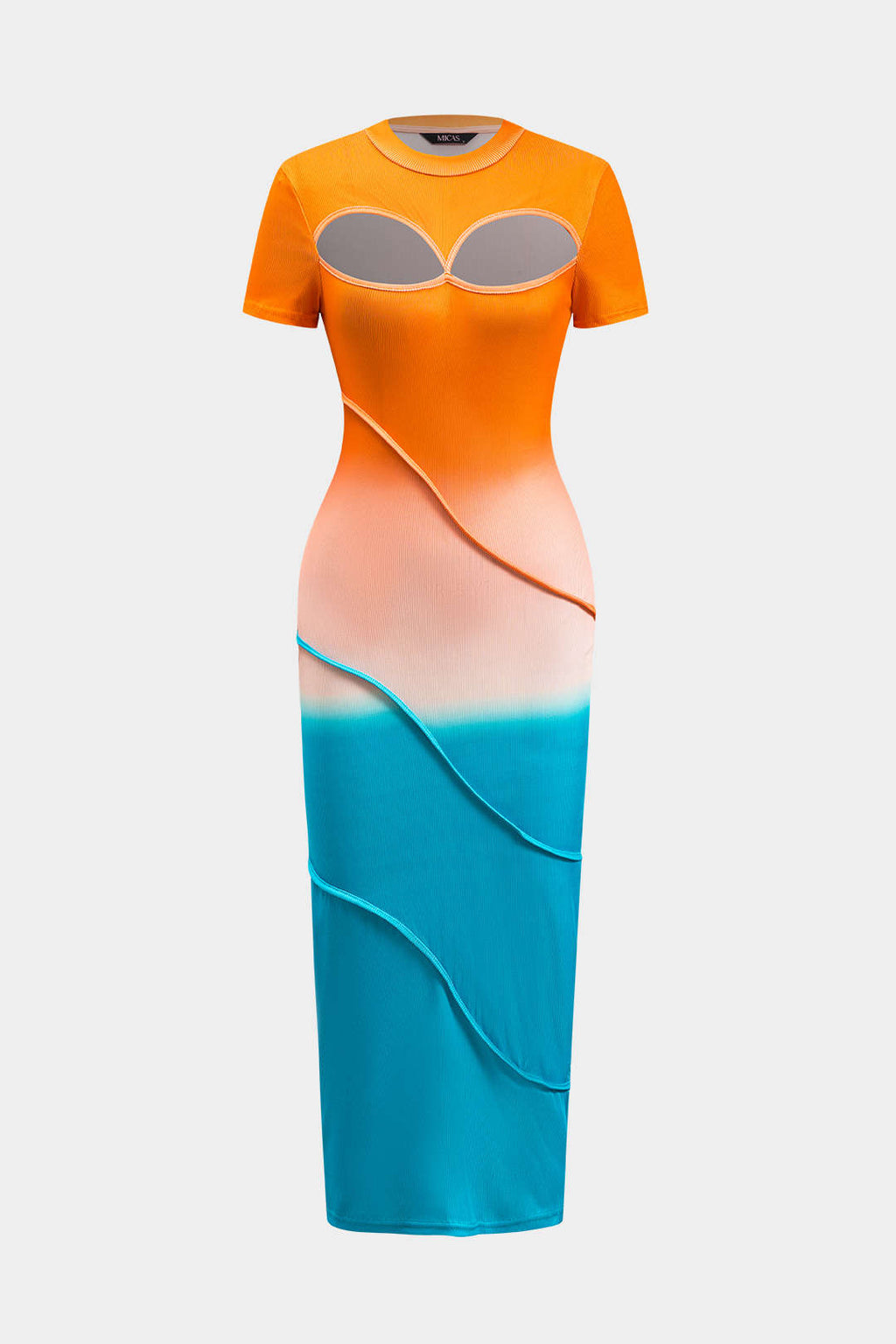 Vireya | Zomerse midi-jurk met korte mouwen voor dames – Comfortabele jurk van polyester