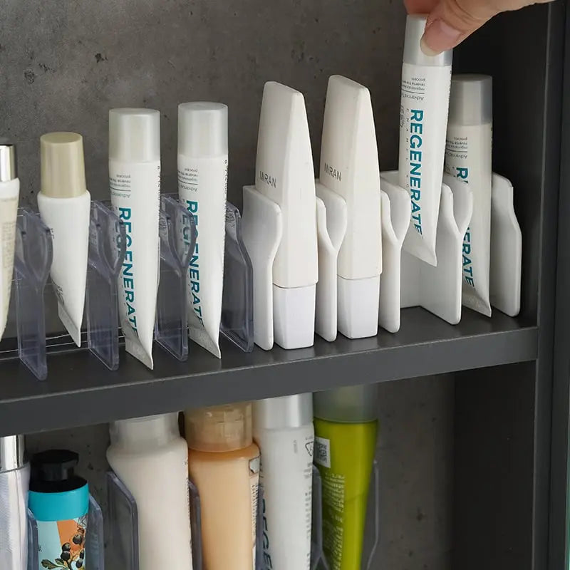 TubePerch | Boorvrije buisorganizerplank – Badkameropbergruimte voor tandpasta, crèmes en tubes