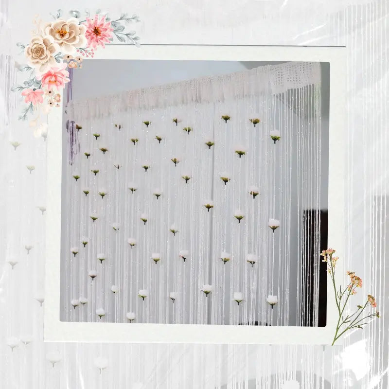 PetalVeil | Roosdraad deurgordijn - Elegant String Tassel Scheidingswand
