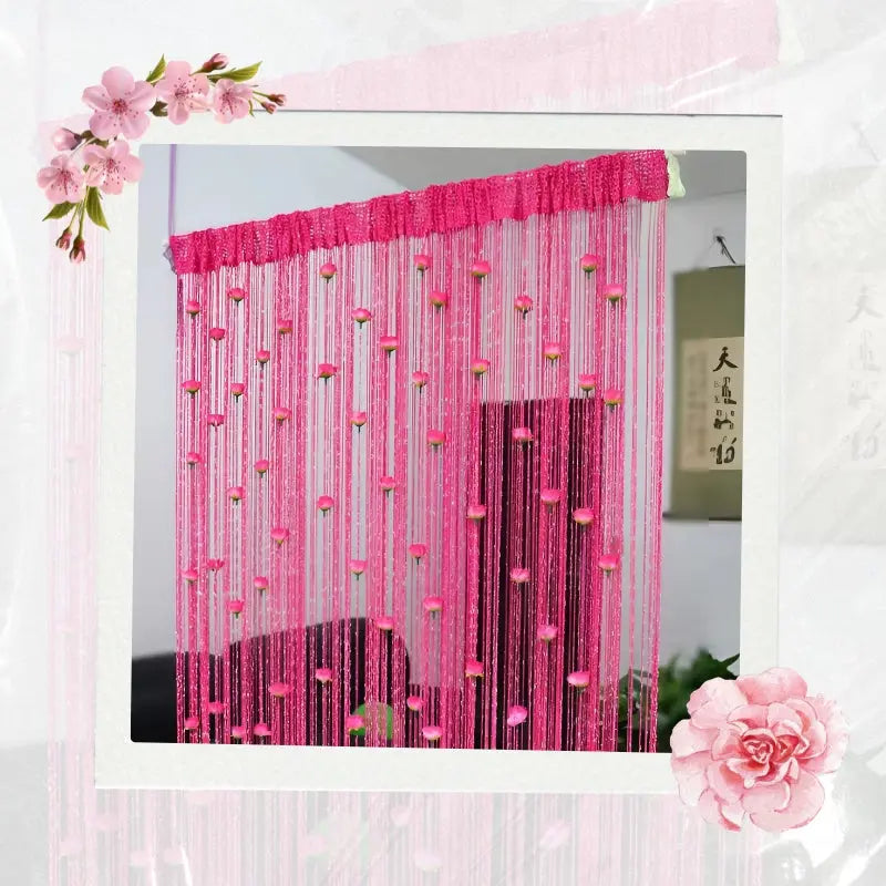 PetalVeil | Roosdraad deurgordijn - Elegant String Tassel Scheidingswand