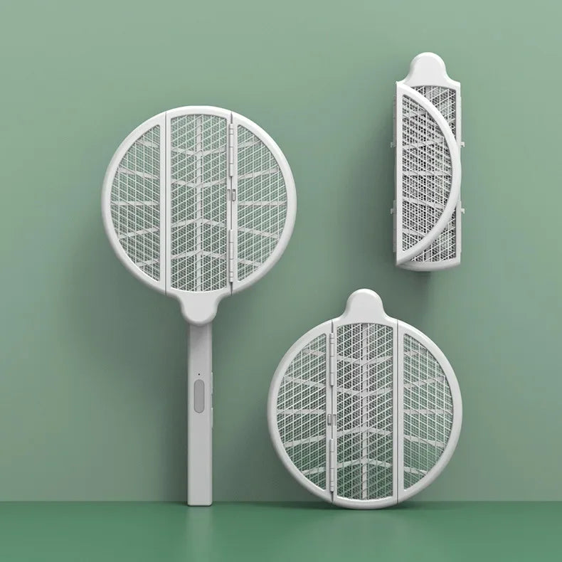 InsectZap | Opvouwbaar Muggenracket met Ingebouwde Lamp – Oplaadbaar, Draadloos