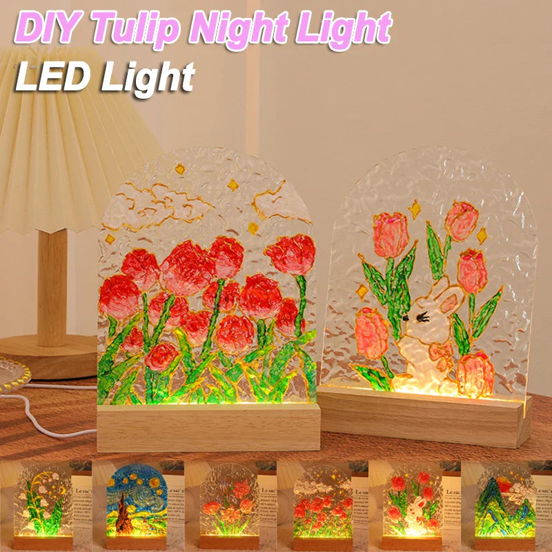 PaintLume | DIY acrylglas Schilderen Nacht Licht Set - Creatieve Kunst Ambacht met LED-licht