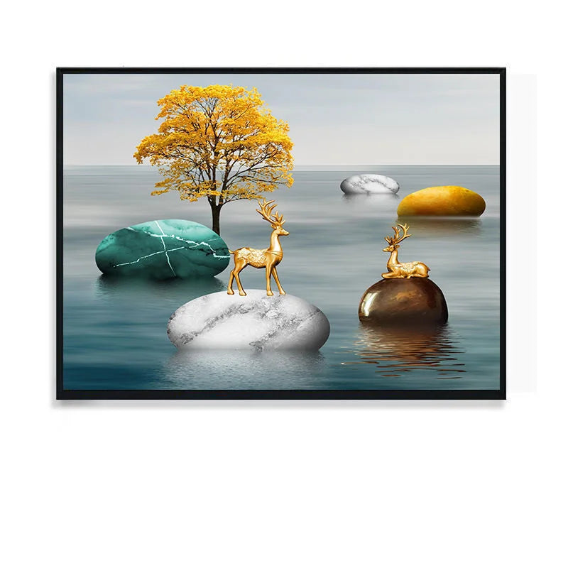WallMuse | Decoratieve canvas afdekking voor elektriciteitskast – Kunstzinnig wandpaneel, verborgen schakelaar