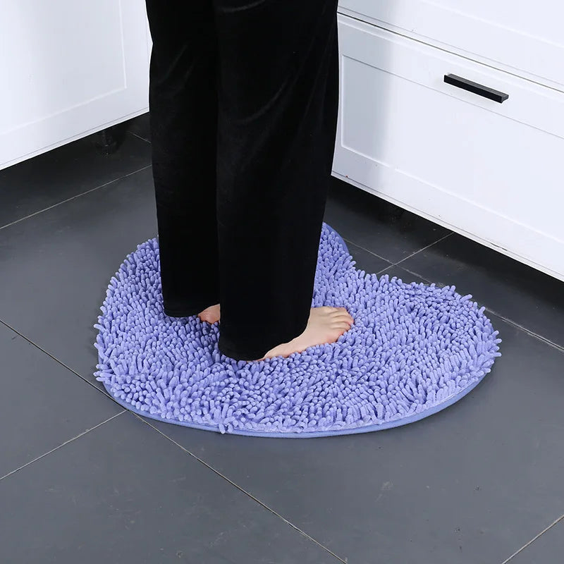 AbsorbHeart | Hartvormige absorberende badmat van microvezel, antislip