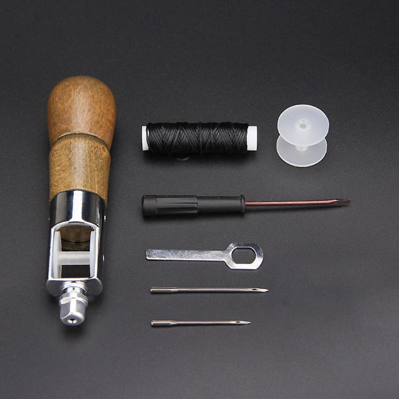 SewTuff | Leren naaimachineset - zware handhechtset voor leerbewerking, doe-het-zelf-reparaties
