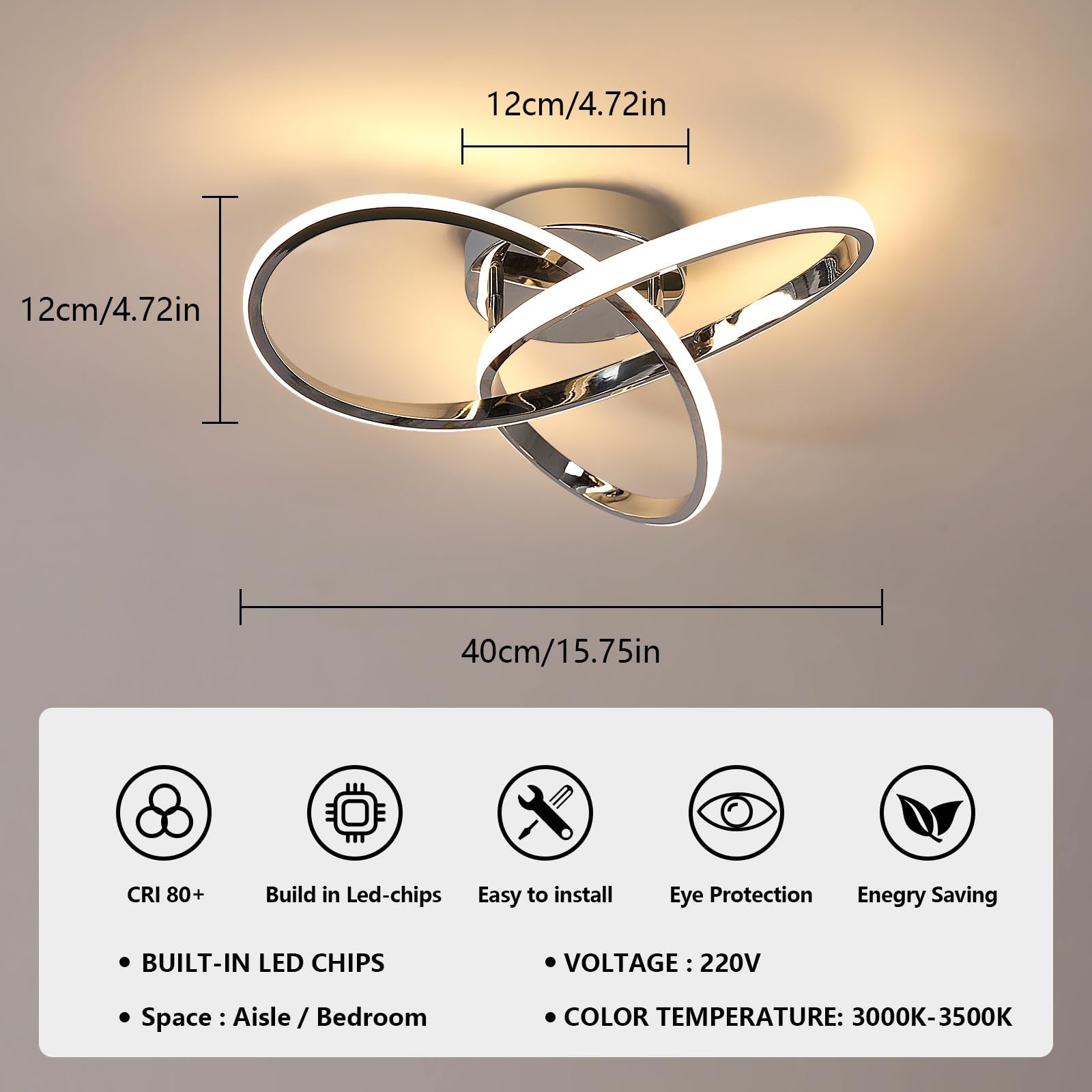NovaCeil | Moderne LED Plafondlamp - 38W Bloem Ontwerp