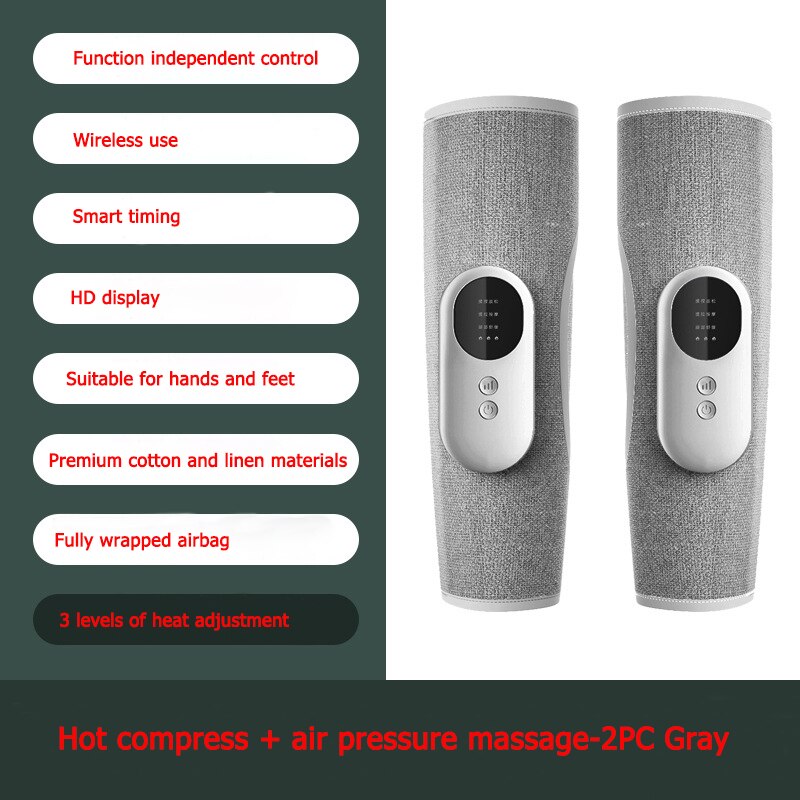 RelaxPod | Draagbare draadloze luchtcompressie-beenmassageapparaat – Trillingsbehandeling voor kuiten