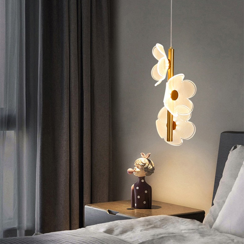 ChicFloret | Luxe Acryl Bloem Hanglamp - LED Opknoping Inrichting voor Woonkamer & Slaapkamer Decor