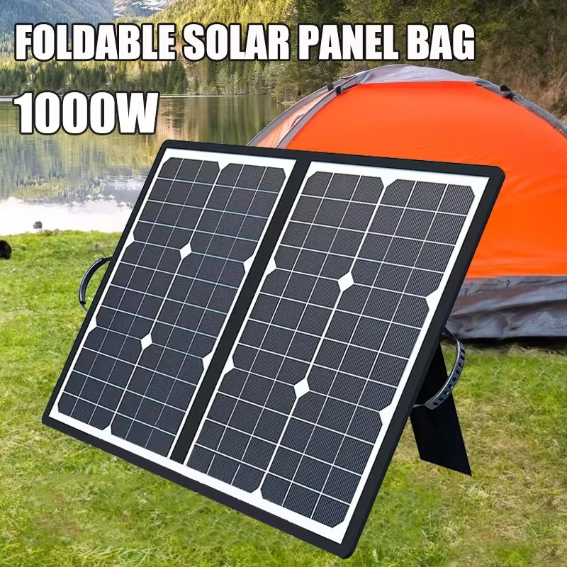 SolarFold | 1000W draagbare opvouwbare zonnepaneelset – MPPT snelladen, USB-C-voeding voor kamperen