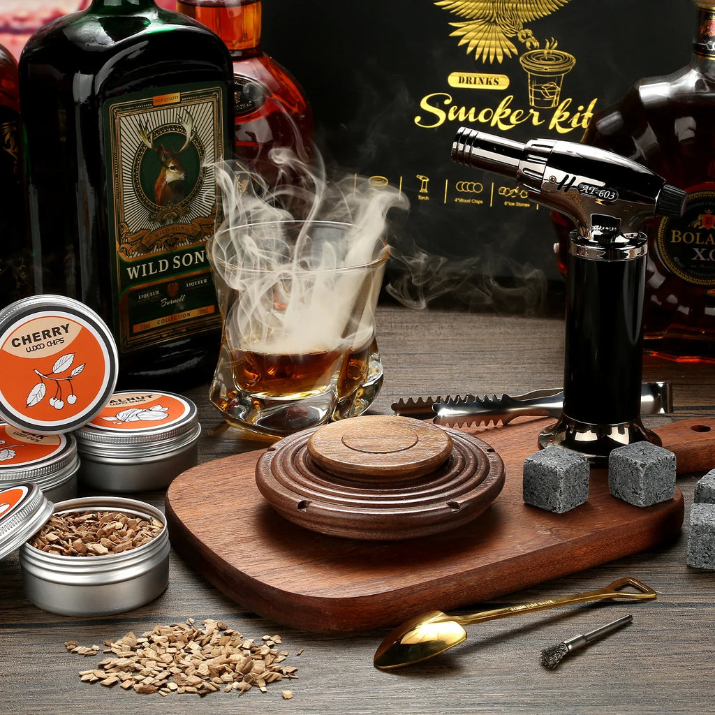 TorchTales | Cocktail Rookoven Kit - Whiskey & Bourbon Rookoven met Houtsnippers
