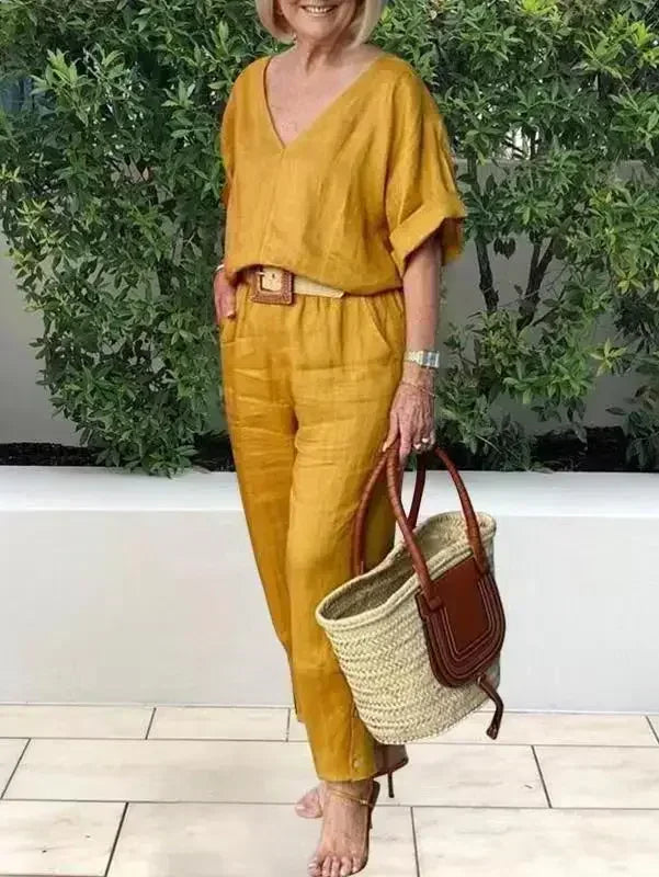 Kalina | Tweedelige lentecollectie voor dames – Casual bijpassende outfit met relaxte pasvorm