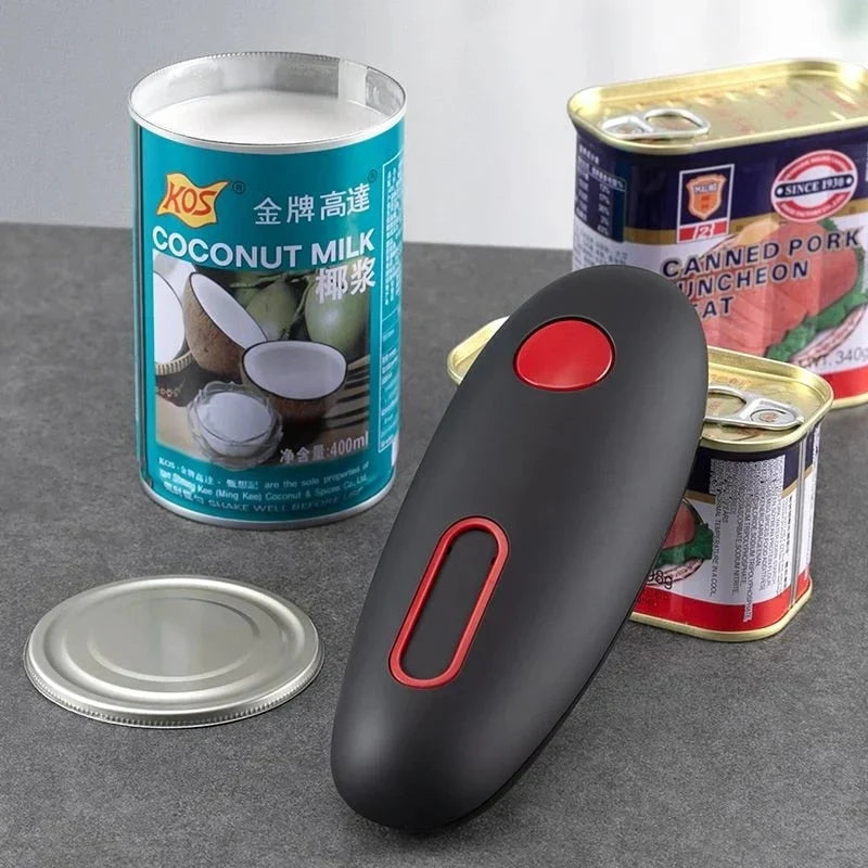 EasyPop | Elektrische blikopener – Bediening met één druk op de knop, handige handgreep, veilig en gemakkelijk