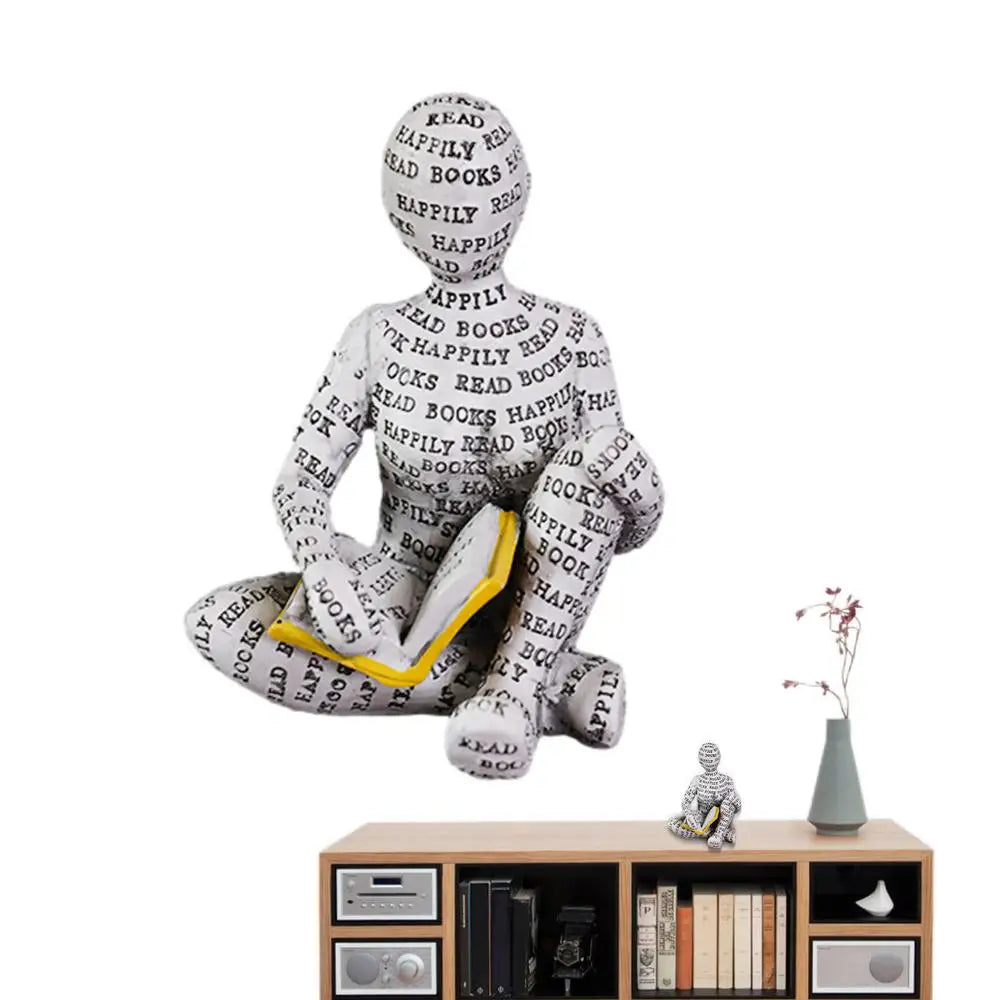 PageZen | Boekenwurm sculptuur – Artistieke decoratie voor thuis en op kantoor om te lezen en na te denken