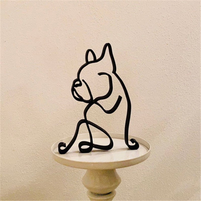 Petrix | IJzeren hond- en kattensculpturen – Decoratieve metalen dierenbeeldjes voor huis en tuin