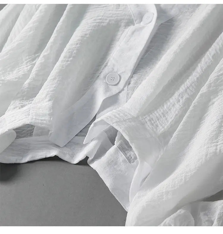 Alyn | Linnen blouse voor dames – lichtgewicht blouse met ballonmouwen