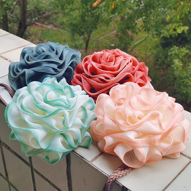 RoseBliss | Japanse rozenbadspons – zachte exfoliërende douchespons voor milde huidverzorging