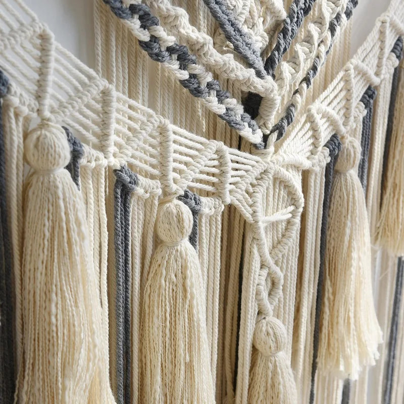 KnotAura | Handgemaakte Boho Macramé Wandkleden - Uniek Geweven Woondecoratie