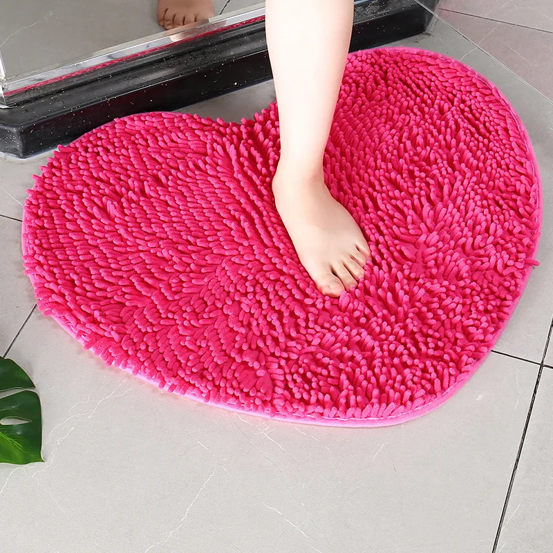 AbsorbHeart | Hartvormige absorberende badmat van microvezel, antislip