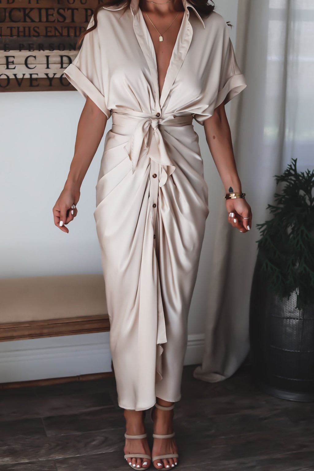 Haliara |Dames Luxe Maxi Wikkeljurk – Elegante Zwierige Wikkeljurk