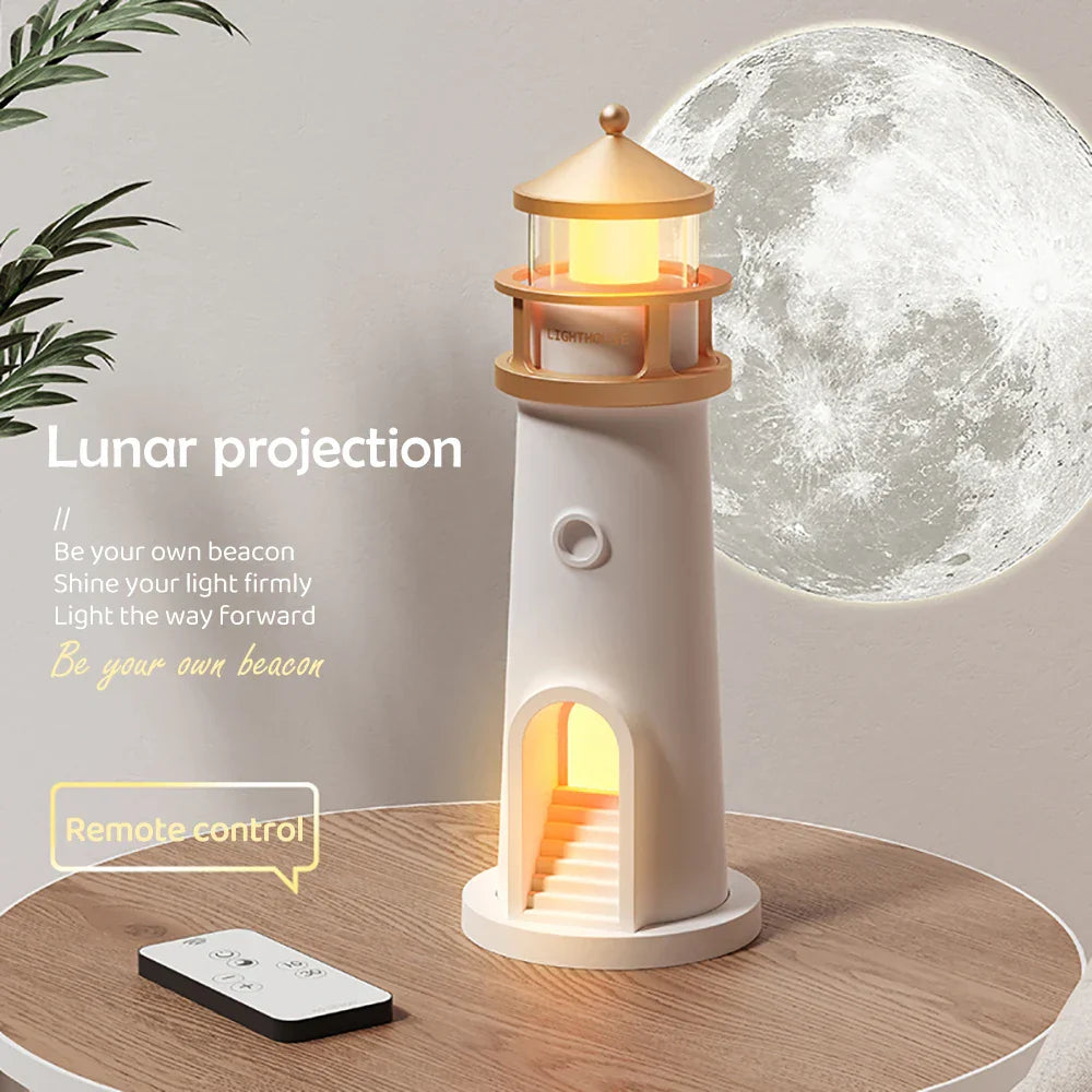 LightTide | Lighthouse Ambient Light met Bluetooth, Muziek, Dimbaar & Projectie Eigenschappen