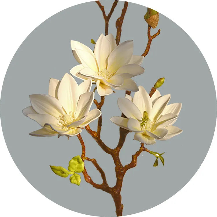 FloraLuxe | Kunstmatige Magnolia bloemen - Realistische Faux bloemdecoratie