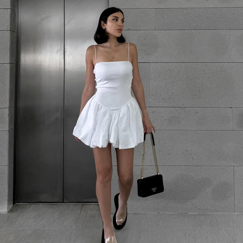 Yani | Zomerminijurk voor dames – Mouwloze, elegante casual jurk met dunne bandjes