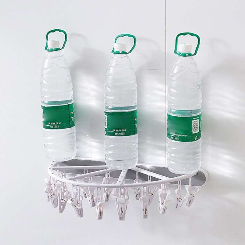 SockFold | Opvouwbare wandgemonteerde sokkendroger – Compact plastic wasrek voor snel en georganiseerd drogen