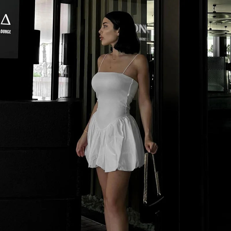 Yani | Zomerminijurk voor dames – Mouwloze, elegante casual jurk met dunne bandjes