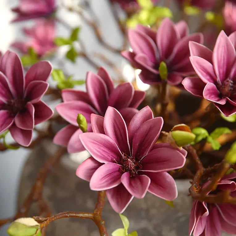 FloraLuxe | Kunstmatige Magnolia bloemen - Realistische Faux bloemdecoratie