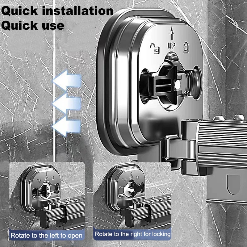 QuickRack | Opvouwbaar droogrek met zuignap - Ruimtebesparend, wandbevestiging