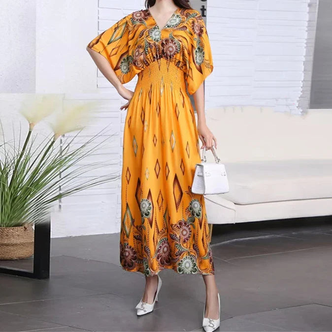 Morya | Boho-lange jurk voor dames – Casual maxi-zomerjurk met print